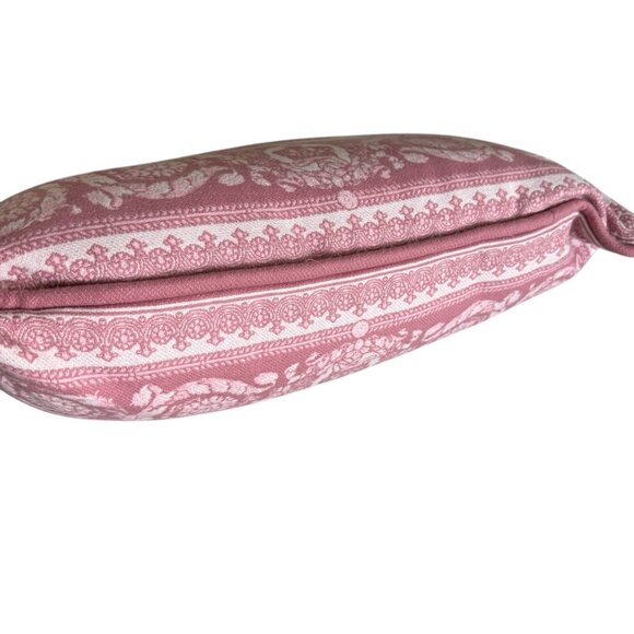 Versace Medusa Print Wool/Cashmere Pink Pillow Cushion, large, New Made in Italy - Picture 11 of 12